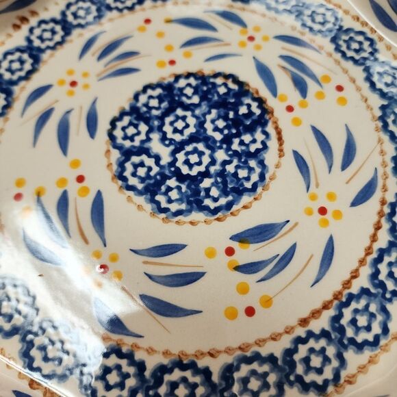 Temptations Presentable Ovenware Tara Old World Blue Scalloped Edge Pie Plate - Picture 2 of 8